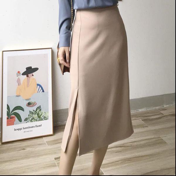 solid a line high waist women skirt bodycon elegant split midi plain office lady summer, Black
solid a line high waist women skirt bodycon elegant split midi plain office lady summer, Black