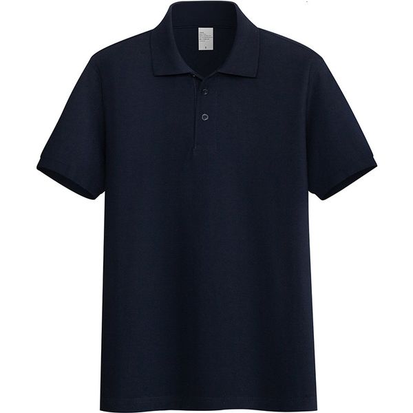 220g cotton men's short sleeve polo shirt busins leisure young and middle aged lapel t-shirt 03, Black
220g cotton men's short sleeve polo shirt busins leisure young and middle aged lapel t-shirt 03, Black