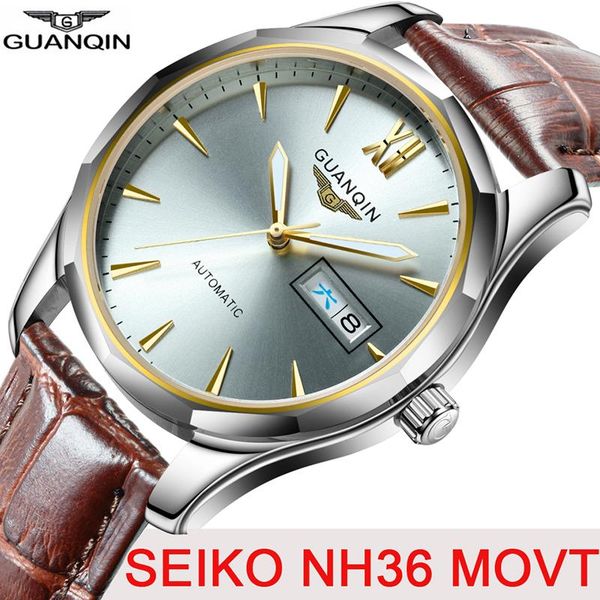 wristwatches guanqin safira relógio mecânico automático men japão nh36 movimento marca superior relógios masculinos de luxo à prova dwaterpr, Slivery;brown
wristwatches guanqin safira relógio mecânico automático men japão nh36 movimento marca superior relógios masculinos de luxo à prova dwaterpr, Slivery;brown
