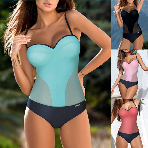 women's swimwear halter swimsuit plus size women high waisted bathing suit patchwork beachwear backless swim wear i, White;black
women's swimwear halter swimsuit plus size women high waisted bathing suit patchwork beachwear backless swim wear i, White;black
