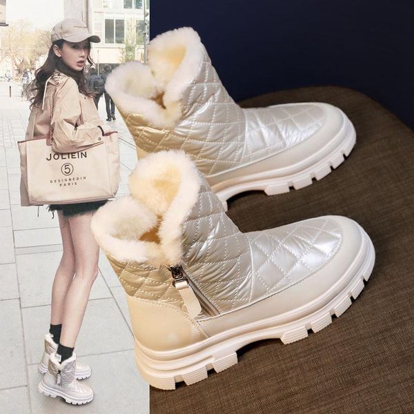 boots snow women's plush thickened waterproof and anti-skid winter warm cotton shoes, Black
boots snow women's plush thickened waterproof and anti-skid winter warm cotton shoes, Black