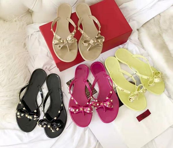 women summer sandals rivets big bowknot flip flops outdoor waterproof flat bottom beach sandals comfort designer shoes, Black
women summer sandals rivets big bowknot flip flops outdoor waterproof flat bottom beach sandals comfort designer shoes, Black