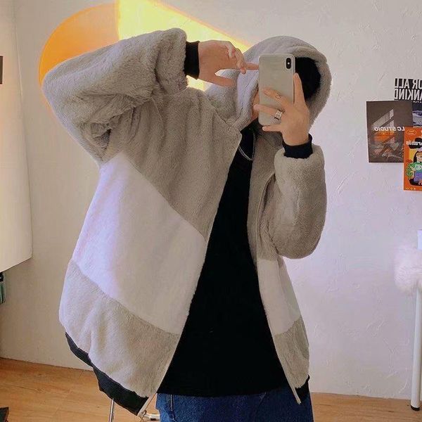 men's wool & blends 2021 jacket lamb coat autumn winter loose trend versatile casual tidal current streetwear the price of, Black
men's wool & blends 2021 jacket lamb coat autumn winter loose trend versatile casual tidal current streetwear the price of, Black