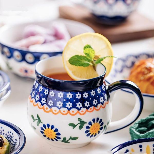 mugs creative hand painted ceramic coffee cup large capacity retro breakfast juice milk mug home tea decoration
mugs creative hand painted ceramic coffee cup large capacity retro breakfast juice milk mug home tea decoration