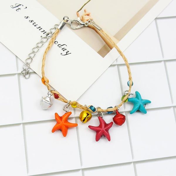 bangle bohemian starfish beads bell anklets for women charm bracelet birthday party gift, Black
bangle bohemian starfish beads bell anklets for women charm bracelet birthday party gift, Black