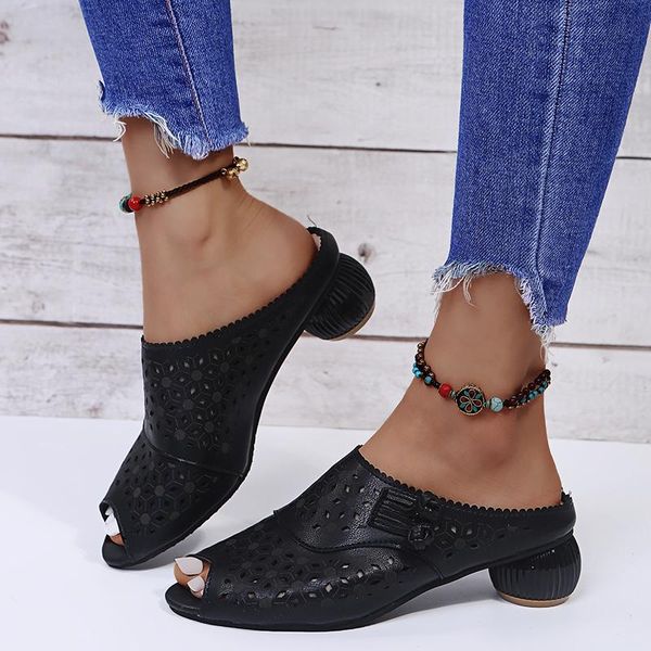 sandals summer retro women elegant pu leather hollow out strange heel peep toe rubber sole fashion dress wedding shoes ladies, Black
sandals summer retro women elegant pu leather hollow out strange heel peep toe rubber sole fashion dress wedding shoes ladies, Black