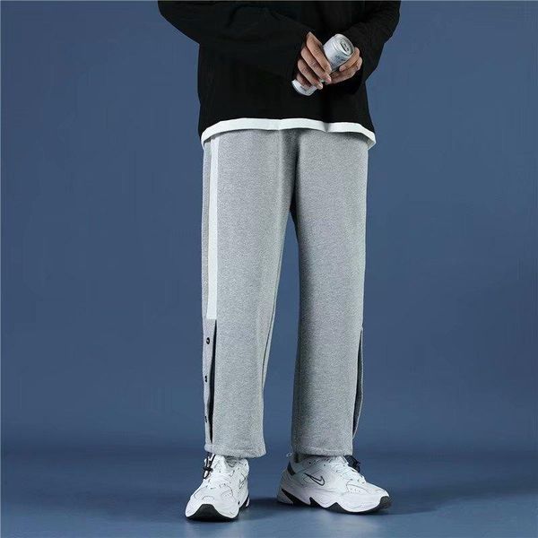 half-open breasted decorative pants men loose-fitting basketball sports pants spring autumn trend nine-point casual, Black
half-open breasted decorative pants men loose-fitting basketball sports pants spring autumn trend nine-point casual, Black