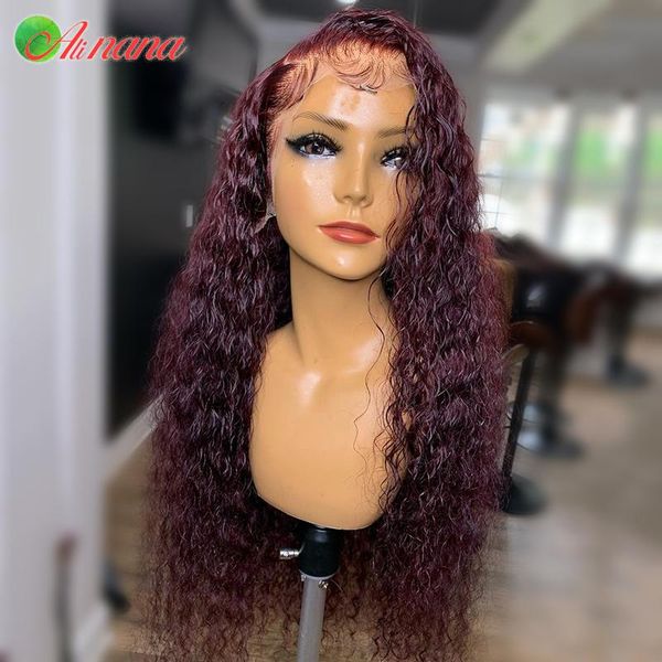 lace wigs 99j kinky curly front wig human hair for black women water wave 13x4 glueless frontal pre-plucked hairline, Black;brown
lace wigs 99j kinky curly front wig human hair for black women water wave 13x4 glueless frontal pre-plucked hairline, Black;brown