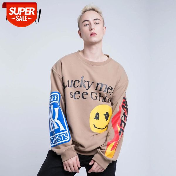hip hop graffiti kanye west hoodies men 3d letter print o-neck autumn casual pullover streetwear fashion skateboards sweatshirt #l40l, Black