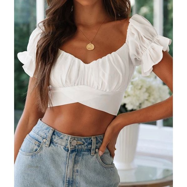 korean 2021 summer solid color white vintage new women shirts puff sleeve square small v-neck slim blouse#j30 c585, Black
korean 2021 summer solid color white vintage new women shirts puff sleeve square small v-neck slim blouse#j30 c585, Black