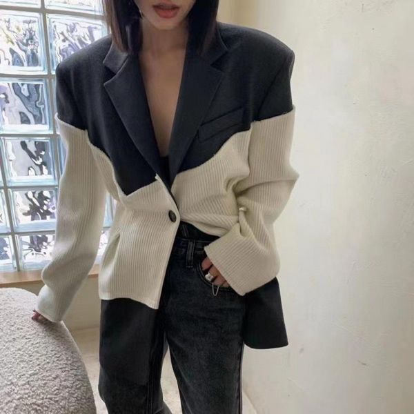 women's suits & blazers 2021fw autumn fashion women patchwork blazer female casual jacket overcoat ddxgz2v 11.04, White;black
women's suits & blazers 2021fw autumn fashion women patchwork blazer female casual jacket overcoat ddxgz2v 11.04, White;black