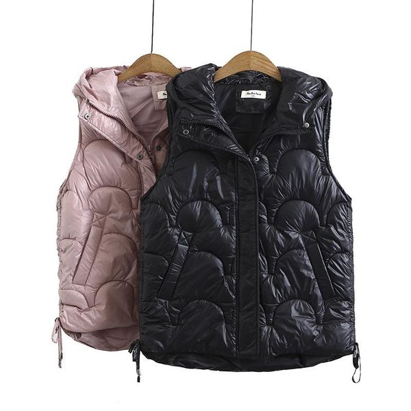 women's vests 2021 hooded warm cotton down winter vest women waistcoat fashion short sleeveless coat autumn, Black;white
women's vests 2021 hooded warm cotton down winter vest women waistcoat fashion short sleeveless coat autumn, Black;white
