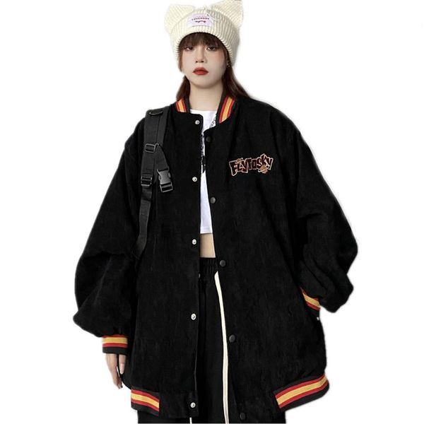 women's jackets autumn winter women coats high street hip hop baseball uniforms letter planet embroidery oversized casual outwear, Black;brown
women's jackets autumn winter women coats high street hip hop baseball uniforms letter planet embroidery oversized casual outwear, Black;brown