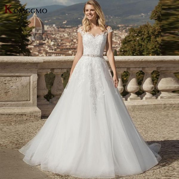 other wedding dresses elegant cap sleeve chapel train crystal bridal ball gown 100% real illusion o-neck embroidery appliques tulle lace dre, White
other wedding dresses elegant cap sleeve chapel train crystal bridal ball gown 100% real illusion o-neck embroidery appliques tulle lace dre, White