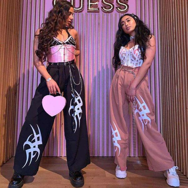 ol wide women's casual 2021 trend leg versatile pants 9489, Black;gray
ol wide women's casual 2021 trend leg versatile pants 9489, Black;gray