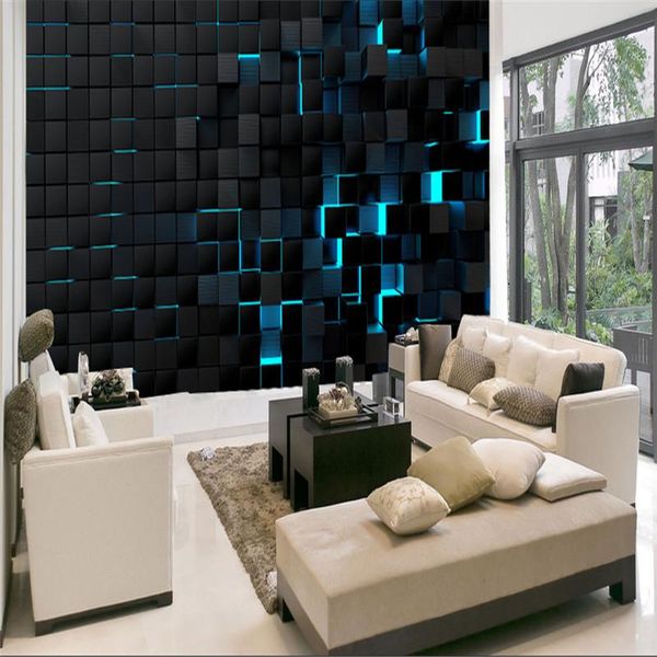modern technology mural wallpapers for office esports hall living room wall paper 3d blue light shining black cubes home decor
modern technology mural wallpapers for office esports hall living room wall paper 3d blue light shining black cubes home decor