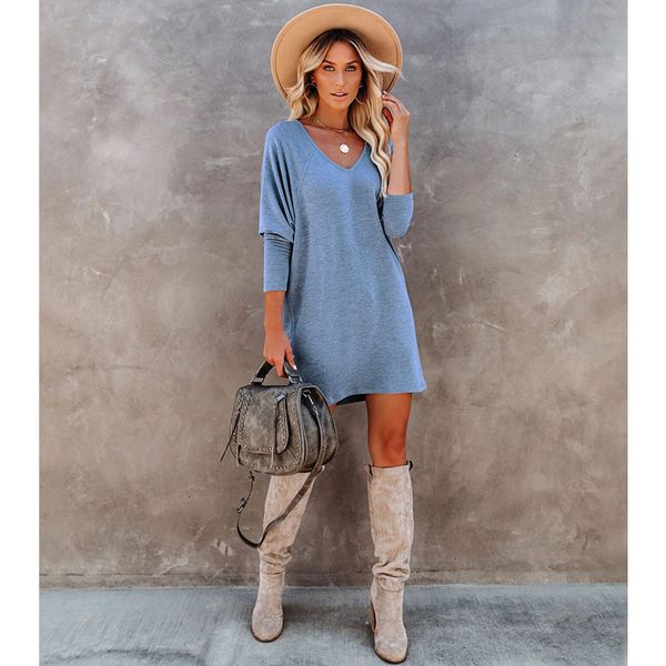 2021 autumn winter new european and american fashion women's short skirt solid color long-sleeved v collar show thin es 15ze, Black;gray
2021 autumn winter new european and american fashion women's short skirt solid color long-sleeved v collar show thin es 15ze, Black;gray