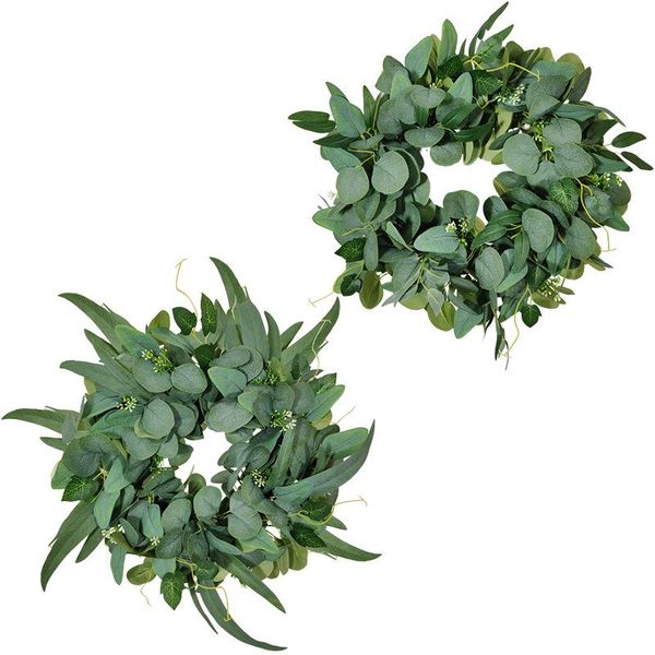 decorative flowers & wreaths eucalyptus wreath artificial nordic style green plants wedding wall hanging door decoration willow simulation h
decorative flowers & wreaths eucalyptus wreath artificial nordic style green plants wedding wall hanging door decoration willow simulation h