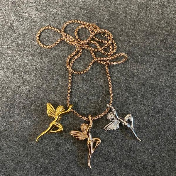 18k rose gold angel silver necklace pendant hip hop men's and women's accessories goth boho designer trendy fancy kpop
18k rose gold angel silver necklace pendant hip hop men's and women's accessories goth boho designer trendy fancy kpop
