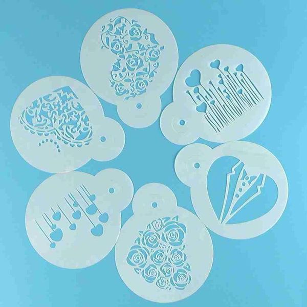 baking & pastry tools 6pcs/set valentine's day diy cake stencils airbrush decorating painting espresso coffee molds art fondant o4n3
baking & pastry tools 6pcs/set valentine's day diy cake stencils airbrush decorating painting espresso coffee molds art fondant o4n3