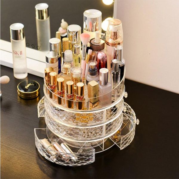 bathroom storage & organization diy 360 degre rotatable acrylic cosmetic box transparent display detachable makeup beauty organizer
bathroom storage & organization diy 360 degre rotatable acrylic cosmetic box transparent display detachable makeup beauty organizer