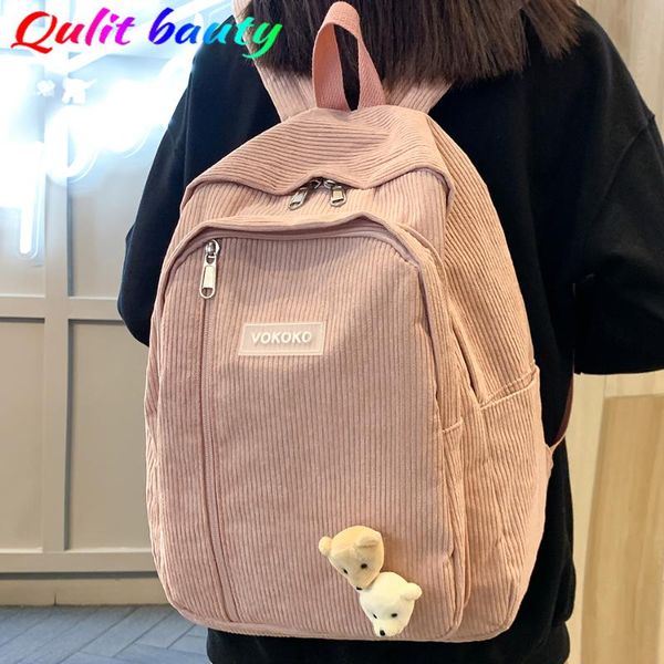 backpack women's cute striped corduroy school bag backpacks for teenagers girls harajuku female fashion student book pack
backpack women's cute striped corduroy school bag backpacks for teenagers girls harajuku female fashion student book pack