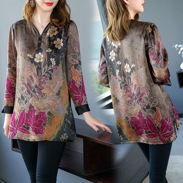 vintage women silk shirt blouse spring summer long sleeved flower shirt women clothes casual loose large size letter shirt 4xl, White
vintage women silk shirt blouse spring summer long sleeved flower shirt women clothes casual loose large size letter shirt 4xl, White