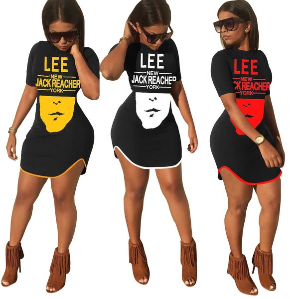 2021 new letter print short sleeve irregular slit package hip es for women summer european and american fashion clothes wacf, Black;gray
2021 new letter print short sleeve irregular slit package hip es for women summer european and american fashion clothes wacf, Black;gray