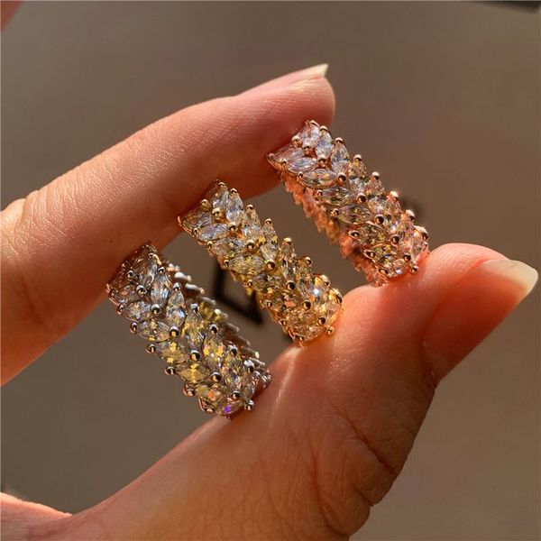 wedding rings vintage female white leaf crystal ring rose gold silver color engagement bride zircon for women, Slivery;golden
wedding rings vintage female white leaf crystal ring rose gold silver color engagement bride zircon for women, Slivery;golden