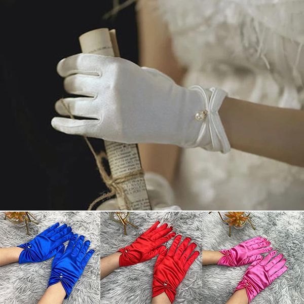 five fingers gloves girl lady satin pearl short mittens full finger smooth evening party prom stretch red white etiquette, Blue;gray
five fingers gloves girl lady satin pearl short mittens full finger smooth evening party prom stretch red white etiquette, Blue;gray