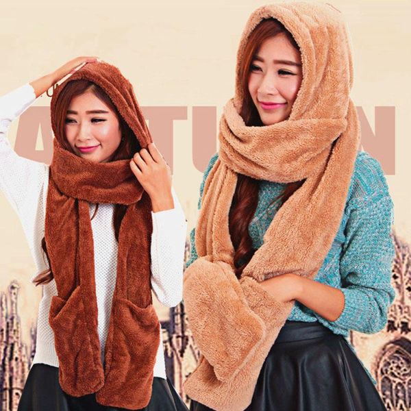 scarves 3 in 1 women warm hood scarf snood pocket gloves hat comfortable for winter outdoor -opk, Blue;gray
scarves 3 in 1 women warm hood scarf snood pocket gloves hat comfortable for winter outdoor -opk, Blue;gray