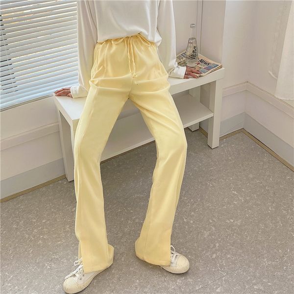 new 2021 lady loose chic thin summer ol high waist casual split trousers brief gentle all match straight wide leg pants czeo, Black;white
new 2021 lady loose chic thin summer ol high waist casual split trousers brief gentle all match straight wide leg pants czeo, Black;white