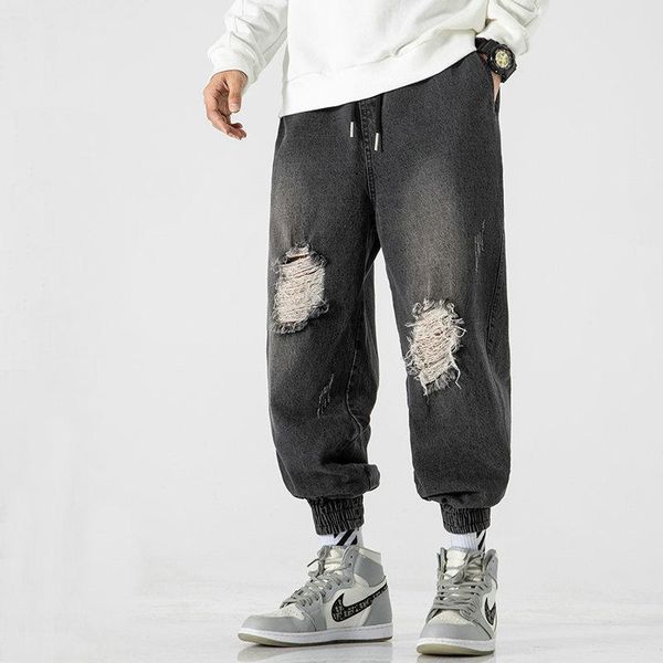 men's jeans streetwear hip hop cargo pants elastic 2022 joggers in autumn and spring men clothes, Blue
men's jeans streetwear hip hop cargo pants elastic 2022 joggers in autumn and spring men clothes, Blue