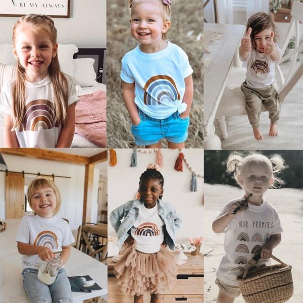 rainbow kids t shirt summer short sleeve tees desert colors baby girls cotton toddler clothes, Blue
rainbow kids t shirt summer short sleeve tees desert colors baby girls cotton toddler clothes, Blue
