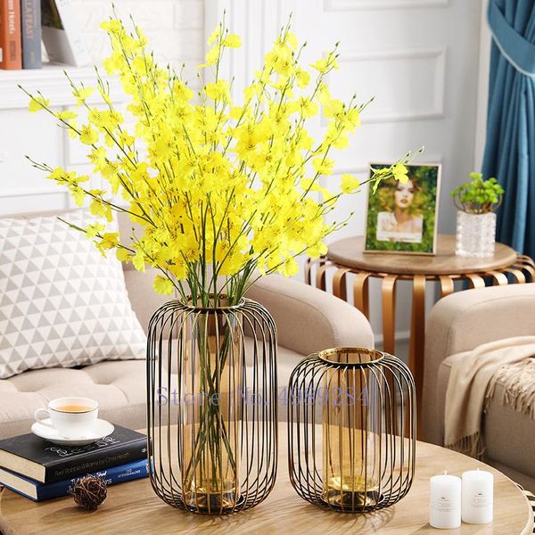 creative nordic metal glass vase modern home living room bird cage flower arrangement candlestick decorative crafts ornaments
creative nordic metal glass vase modern home living room bird cage flower arrangement candlestick decorative crafts ornaments