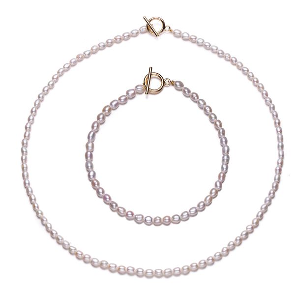 bracelet necklace pearl sets jewelry sets for women girls party wedding jewlery christmas gift, Silver