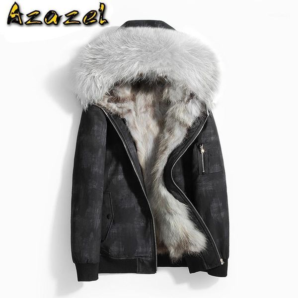 men's leather & faux azazel parka real fur coat men winter jacket for hooded natural raccoon liner short jackets mens parkas 199831, Black
men's leather & faux azazel parka real fur coat men winter jacket for hooded natural raccoon liner short jackets mens parkas 199831, Black