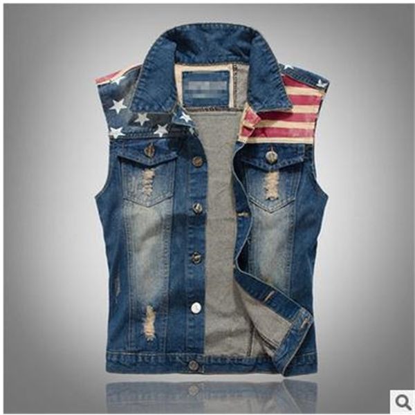 men's vests m/5xl mens denim vest sleeveless coats casual slim patchwork leisure flags printing waistcoats plus size single breast, Black;white
men's vests m/5xl mens denim vest sleeveless coats casual slim patchwork leisure flags printing waistcoats plus size single breast, Black;white