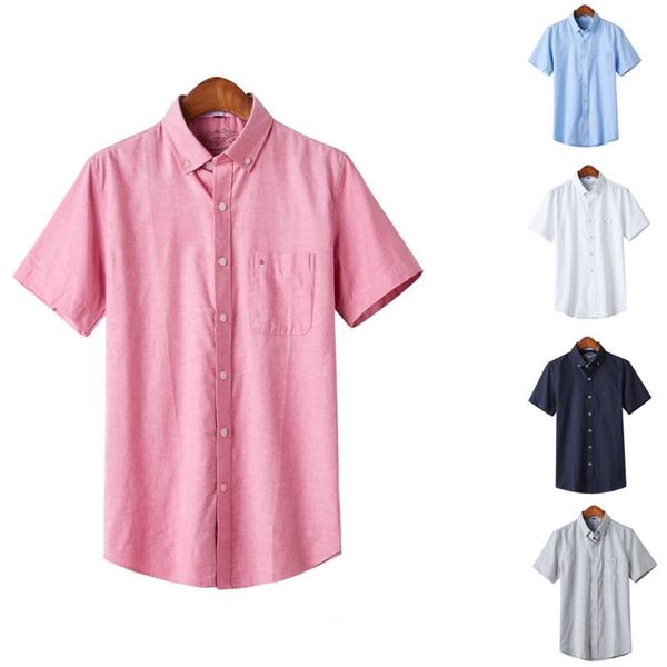 men's casual shirts simple solid color fashion slim-fit all-match non-iron high-quality short-sleeved shirt men clothing, White;black
men's casual shirts simple solid color fashion slim-fit all-match non-iron high-quality short-sleeved shirt men clothing, White;black