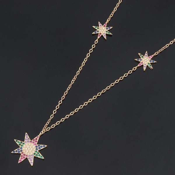 pendant necklaces fashion bling colorful cz stone sun necklace elegant 3 geometric charms for women party jewelry gift, Silver
pendant necklaces fashion bling colorful cz stone sun necklace elegant 3 geometric charms for women party jewelry gift, Silver