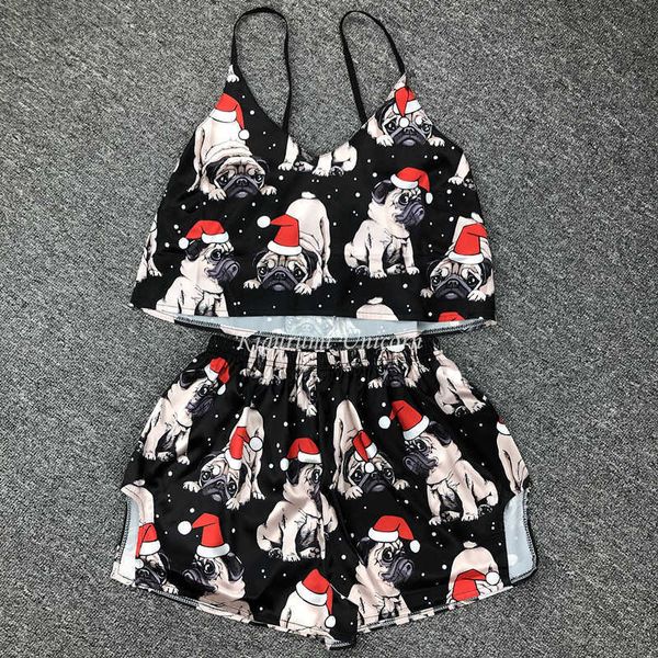 dog unicorn ladies pajama set cute print sleepwear silk v neck pijama satin night home suits wear sleeveless and shorts 210622, Black;red
dog unicorn ladies pajama set cute print sleepwear silk v neck pijama satin night home suits wear sleeveless and shorts 210622, Black;red