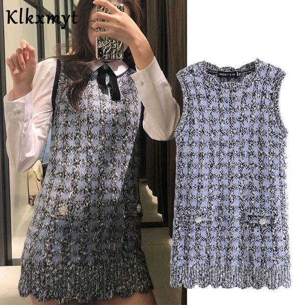 klkxmyt za dress women fashion diamond button knited mini vintage sleeveless female es veatidos mujer 210527, Black;gray
klkxmyt za dress women fashion diamond button knited mini vintage sleeveless female es veatidos mujer 210527, Black;gray