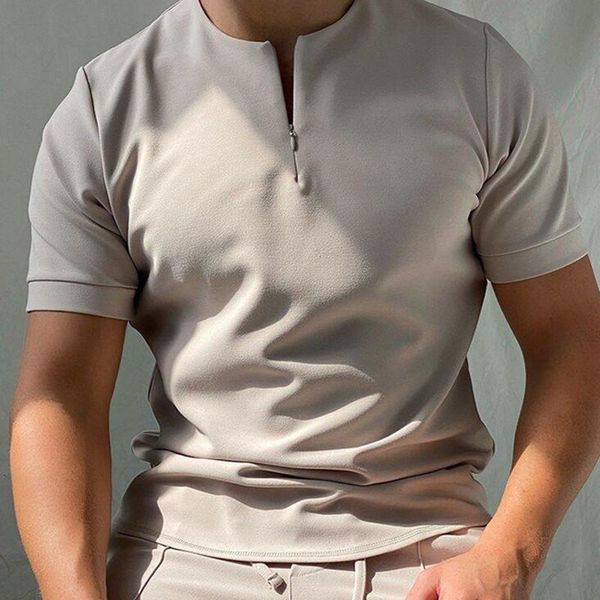 men's polos summer simple solid color zipper short-sleeved t shirt casual large size loose, White;black
men's polos summer simple solid color zipper short-sleeved t shirt casual large size loose, White;black