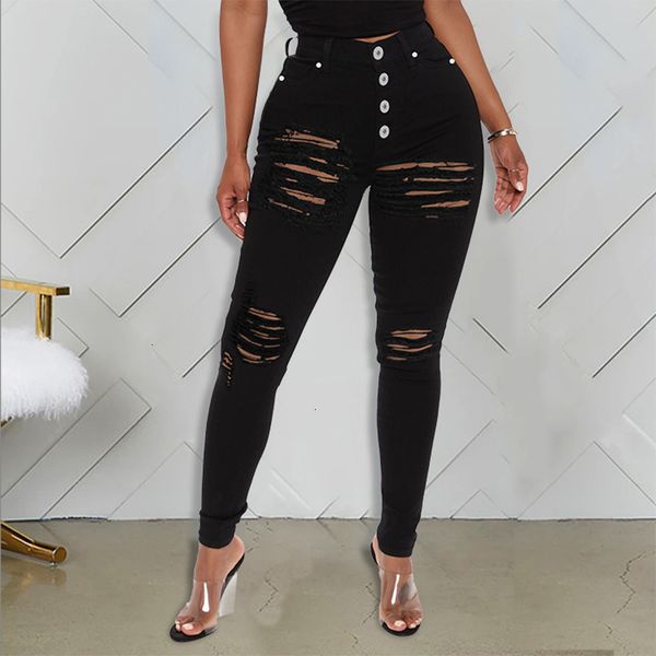 2021 new autumn waist ripped hole women fashion pencil jean streetwear black ny denim femme clothes cw8g, Blue
2021 new autumn waist ripped hole women fashion pencil jean streetwear black ny denim femme clothes cw8g, Blue