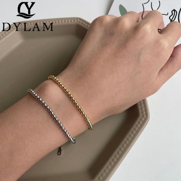 beaded, strands dylam minimalist 925 sterling silver bracelet women's18k gold bead classic student jewelry solid high quality, Black
beaded, strands dylam minimalist 925 sterling silver bracelet women's18k gold bead classic student jewelry solid high quality, Black