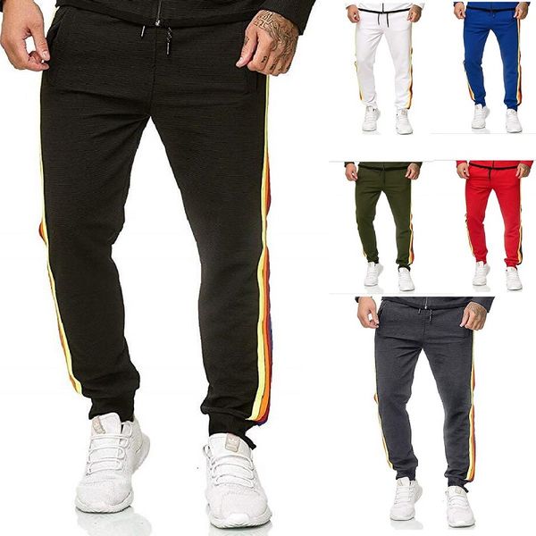 autumn and winter new mens casual sports pants side color difference webbing personality long pants male large size, Black
autumn and winter new mens casual sports pants side color difference webbing personality long pants male large size, Black