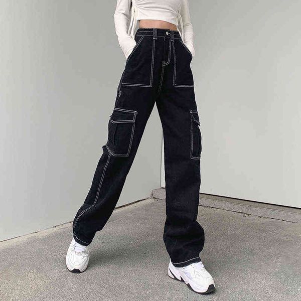 jmprs pockets patchwork women baggy jeans fashion y2k streetwear 100% cotton denim pants loose cargo harajuku black trousers 211129, Blue
jmprs pockets patchwork women baggy jeans fashion y2k streetwear 100% cotton denim pants loose cargo harajuku black trousers 211129, Blue