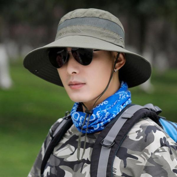 bucket hat sunshade men's summer big eaves fisherman's outdoor sunscreen breathable mountain climbing sun tourism mountaineering, Blue;gray
bucket hat sunshade men's summer big eaves fisherman's outdoor sunscreen breathable mountain climbing sun tourism mountaineering, Blue;gray