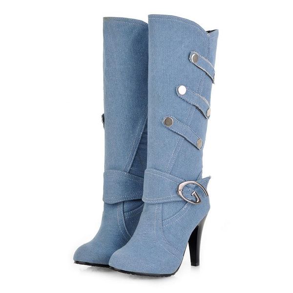 boots winter for woman fashion consice shoes pure color clear heels jeans half, Black
boots winter for woman fashion consice shoes pure color clear heels jeans half, Black