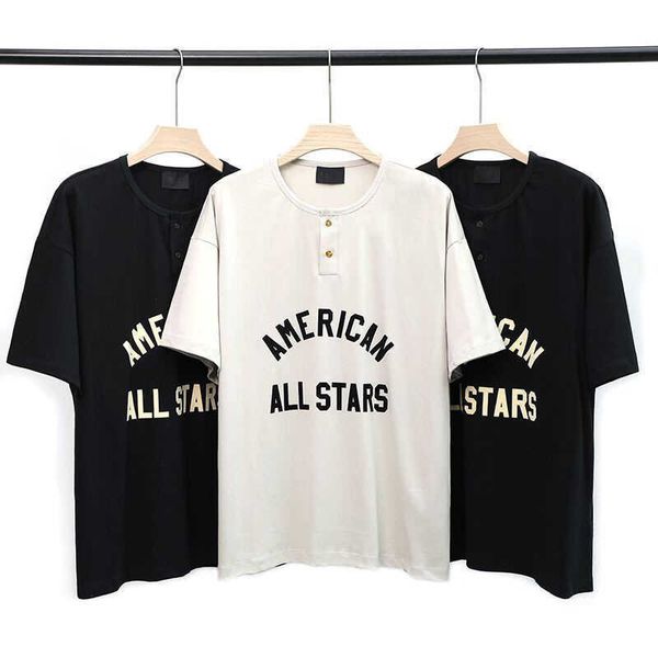 god 7 feel of season main line fog henry collar t-shirt all stars flocking american short sleeve men's shirt, White;black
god 7 feel of season main line fog henry collar t-shirt all stars flocking american short sleeve men's shirt, White;black